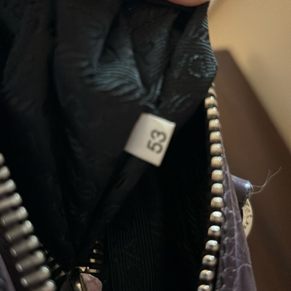 Prada St. Cocco Lucido Crocc Embossed Bauletto Bag with COA - Picture 12 of 17